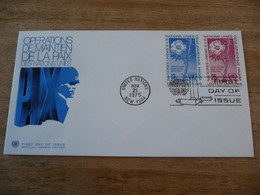 (6) UNITED NATIONS -ONU - NAZIONI UNITE - NATIONS UNIES *  FDC 1975 * Operations De Mantien De La Paix - Covers & Documents