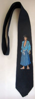 Goemon Lupin III Cravatta  Dipinta A Mano Seta - Cravates