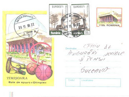 Romania:Timisoara, Olimpia Sport Hall, Basketball, Tennis, 1999 - Covers & Documents