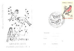 Romania:Bird, Pyrrhula Pyrrhula, Special Cancellation, 1995 - Lettres & Documents