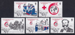 MiNr. 412 - 416 Großbritannien - Isle Of Man1989, 16. Okt. 125 Jahre Internationales Rotes Kreuz - Isle Of Man