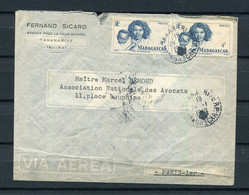 Madagascar- Lettre A Destination De Paris 1er - Cartas & Documentos