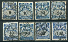 DANZIG 1923 Postage Due Set Of 8 Used.  Michel Porto 30-37 - Portomarken