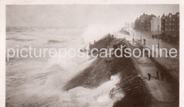 BLACKPOOL NORTH SHORE IN STORM OLD R/P POSTCARD LANCASHIRE - Blackpool