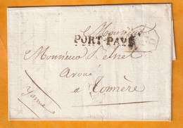 1821 - Marque Postale PORT PAYE De PARIS Sur Lettre Pliée Avec Correspondance Vers TONNERRE, Yonne - 1801-1848: Vorläufer XIX