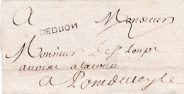 De Dijon ( Lenain 1a ) Le 12 Fevrier 1702 ( Taxe 2 ) - 1701-1800: Precursori XVIII