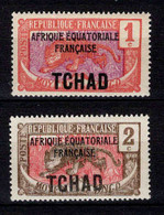 Tchad  - 1924 -  Tb AEF Surch-  N° 19/20 - Neufs** - MNH - Ungebraucht