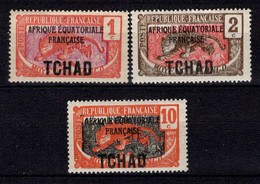 Tchad  - 1924 -  Tb AEF Surch-  N° 19/20/37 - Neufs** - MNH - Ungebraucht