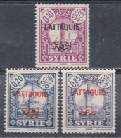 Lattaquié N° 1 / 3 X Timbres De Syrie Surchargés, Partie De Série :: Les 3 Valeurs Trace De Charnière Sinon TB - Unused Stamps