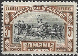 ROMANIA 1906 40 Years' Rule Of Prince And King - 3b. Prince In Carriage MH - Ongebruikt