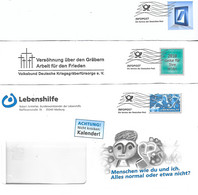 Oblitérations INFOPOST 3 Enveloppes Avec Timbres Diférents - Privé Briefomslagen - Gebruikt