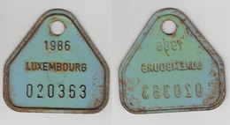 BELGIQUE (Luxembourg) - PLAQUE DE VELO 1986 - Number Plates