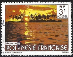 French Polynesia 1985 - Mi 280 IIC - YT 253 ( Landscape : Motu Tapu ) - Usati