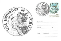 Romania:Cat Special Cancellation, 1994 - Lettres & Documents
