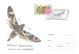 Romania:Butterfly, Daphnis Nerii, Special Cancellation, 1998 - Cartas & Documentos