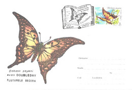 Romania:Butterfly, Dabasa Payeni, Special Cancellation, 1998 - Brieven En Documenten