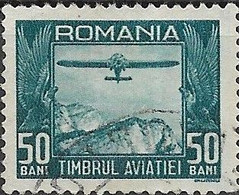 ROMANIA 1931 Aviation Fund - 50b. - Green FU - Servizio