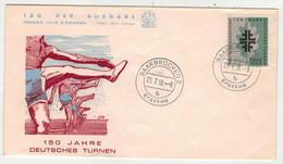 Sarre // FDC // 1958 // Lettre 1er Jour 150 Jarre Deutsch Turnen 1959 Du 21.07.1958 - Briefe U. Dokumente