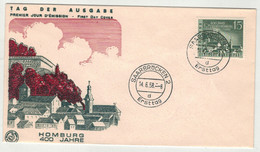 Sarre // FDC // 1958 // Lettre 1er Jour 400 Jarre Hamburg 1959 Du 14.06.1958 - Briefe U. Dokumente