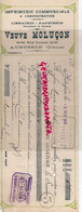 23- AUBUSSON- RARE TRAITE VEUVE MOLUCON-IMPRIMERIE LIBRAIRIE PAPETERIE-58 RUE VAVEIX- DOCTEUR COUTURIER MERINCHAL-1914 - Printing & Stationeries