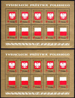 POLAND 1966 Millenary Of Poland Sheetlets MNH / **.  Michel 1689-92 Kb - Nuevos