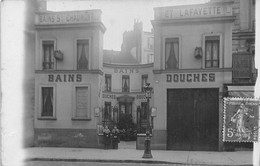 PARIS- CARTE-PHOTO- BAINS SAINT-CHAUMONT ET LAFAYETTE - Autres & Non Classés