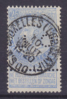 Belgium Perfin Perforé Lochung 'CL.' Credit Lyonnais 1893 Mi. 55, 25c. Leopold II. Stamp BRUXELLES 1900 Cancel (2 Scans) - 1909-34