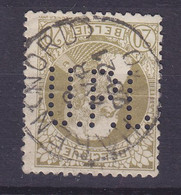 Belgium Perfin Perforé Lochung 'U.P.L.' Mi. 72, 20c. Leopold II. Stamp HAREN (Nord) Cds. (2 Scans) - 1909-34