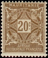 Mauritanie Mauritania - T 20 - 1914 - Timbre Taxe Série 1914 - 20c - MH - Mauritania (1960-...)