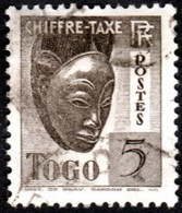 Togo Obl. N° Taxe 22 - Masque - Le 5c Brun-noir - Oblitérés