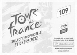 CYCLISME: CYCLISTE : STICKER PANINI TOUR DE FRANCE 2022 - Cycling