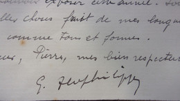 BERRY INDRE  SAINT CHARTIER VERNEUIL LAS GEORGES ALAPHILIPPE 1913 A JOSEPH PIERRE CONCERNANT EXPO CHATEAUROUX CERAMISTE - Autographs