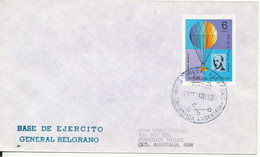 Argentina Cover Antarctic Base De Ejercito General Belgrano Sent To Australia 24-9-1977 - Briefe U. Dokumente