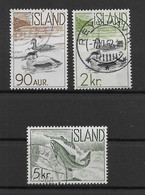 Island 1959 Vögel/Fisch Mi.Nr. 336-38 Gestempelt - Used Stamps