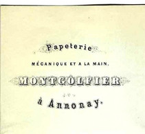 1854 EXCEPTIONNELLE ENTETE Et SIGNATURE " MONTGOLFIER" à Annonay Ardèche V.HISTORIQUE - Documentos Históricos