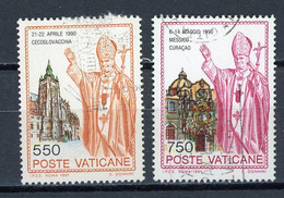 VATICAN: VOYAGES DE JEAN PAUL II -  N° Yvert 915+916 Obli. - Oblitérés