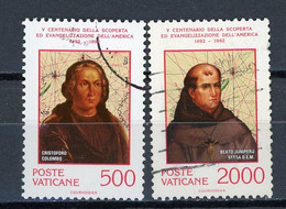 VATICAN: EVANGELISATION DE L'AMERIQUE -  N° Yvert 919+923 Obli. - Used Stamps