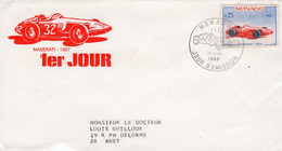 MASERATI - 1957 1er JOUR D'EMISSION - 28 AVRIL 1967 - Brieven En Documenten