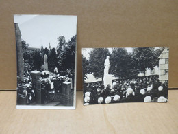 BOHARS (29) 2 Cartes Photos Inauguration ? Cérémonie Au Monument Aux Morts Guerre 1914-18 RARE - Autres & Non Classés