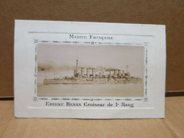 MARINE MILITAIRE Française Carte Photo Croiseur De 1er Rang Ernest RENAN - Warships