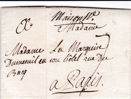 De La Maison Neuve ( Manusccrit ) 24 Octobre 1763 ( Taxe 7 ) Pour Paris - 1701-1800: Precursori XVIII