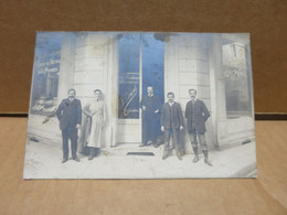 CAFES DESCHAMPS Carte Photo Devanture Magasin Du Dépositaire BRUNEL Animation - Te Identificeren