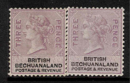 BECHUANALAND 1888 3d Lilac And Pale Reddish Lilac SG 12, 12a HM #BVL17 - 1885-1895 Kronenkolonie