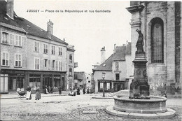 JUSSEY - Place De La République Et Rue Gambetta - Jussey