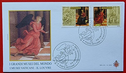 VATICANO VATIKAN VATICAN 2005 IMPORTAND MUSEUMS OF THE WORLD LOUVRE MUSEI VATICANI I GRANDI MUSEI DEL MONDO FDC - Cartas & Documentos