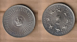 GRAN BRETAÑA  5 Pounds - (40th Coronation Jubilee) 1993  Copper-nickel  • 28.28 G • ⌀ 38.61 Mm KM# 965   OPN-22 - 5 Pond