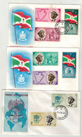 Burundi // 3 Lettres Avec Cachet 1er Jour Du 10.12.1962 - Oblitérés