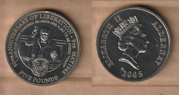 ALDERNEY  5 Pounds -  (Sir Winston Churchill) 2005   Copper-nickel • 28.28 G • ⌀ 38.6 Mm KM# 54      OPN-22 - Channel Islands