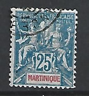 Timbre De Colonie Française Martinique Oblitéré  N 47 - Usados