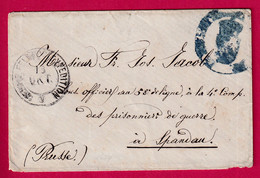 GUERRE 1870 PRISONNIER DE GUERRE EN ALLEMAGNE POUR SPANDAU PRUSSE LETTRE FRANCE - Guerre De 1870